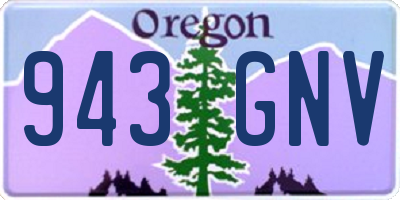 OR license plate 943GNV
