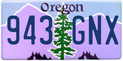 OR license plate 943GNX