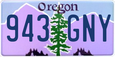 OR license plate 943GNY