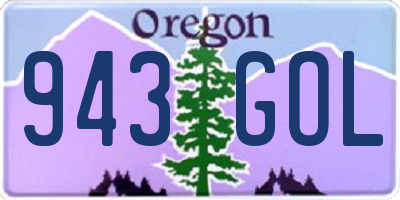 OR license plate 943GOL