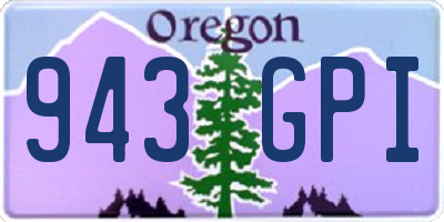 OR license plate 943GPI