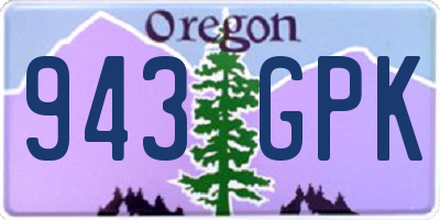 OR license plate 943GPK