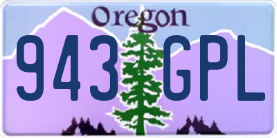 OR license plate 943GPL