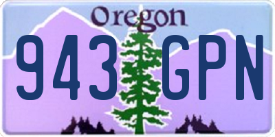 OR license plate 943GPN