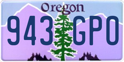 OR license plate 943GPO