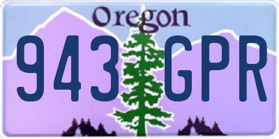 OR license plate 943GPR