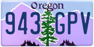 OR license plate 943GPV