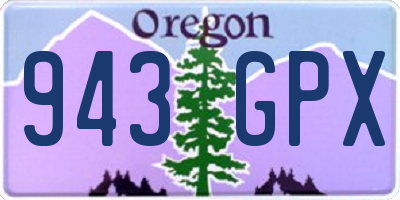 OR license plate 943GPX