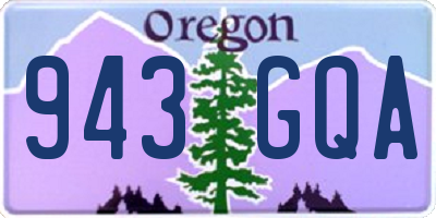 OR license plate 943GQA