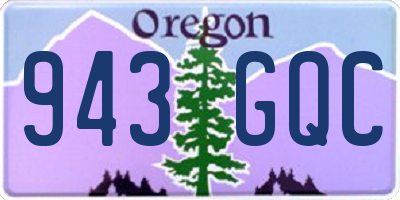 OR license plate 943GQC