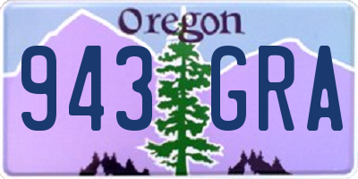 OR license plate 943GRA