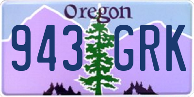 OR license plate 943GRK