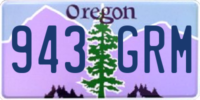 OR license plate 943GRM