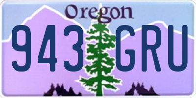 OR license plate 943GRU