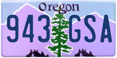 OR license plate 943GSA