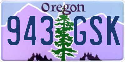 OR license plate 943GSK