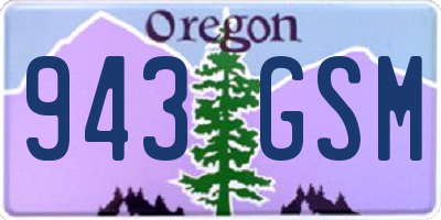 OR license plate 943GSM