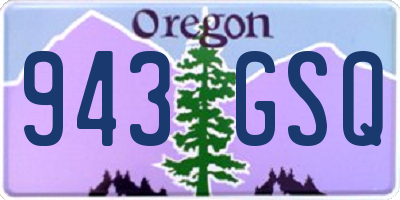 OR license plate 943GSQ