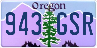OR license plate 943GSR