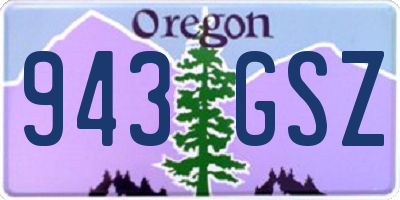 OR license plate 943GSZ