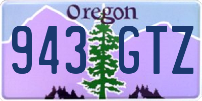 OR license plate 943GTZ
