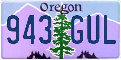 OR license plate 943GUL