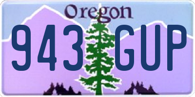 OR license plate 943GUP