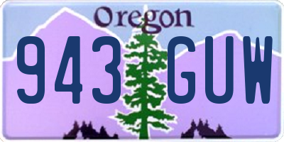 OR license plate 943GUW