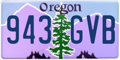 OR license plate 943GVB