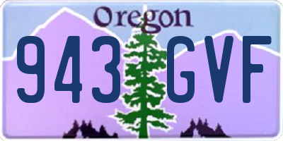 OR license plate 943GVF