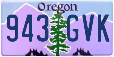 OR license plate 943GVK