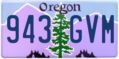 OR license plate 943GVM