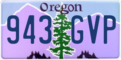 OR license plate 943GVP