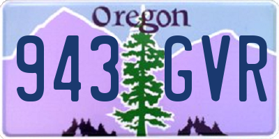 OR license plate 943GVR