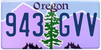 OR license plate 943GVV