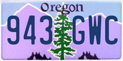 OR license plate 943GWC