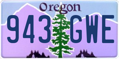 OR license plate 943GWE