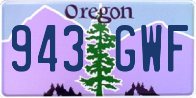 OR license plate 943GWF
