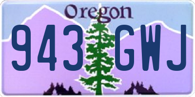 OR license plate 943GWJ