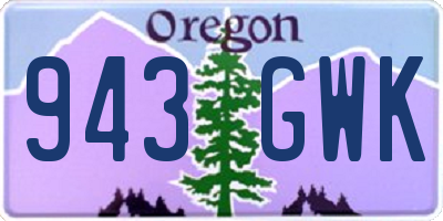 OR license plate 943GWK