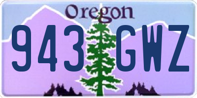 OR license plate 943GWZ