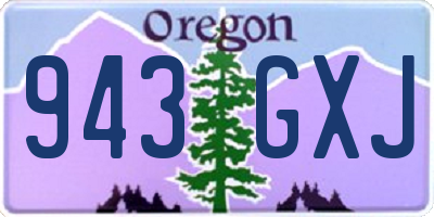 OR license plate 943GXJ