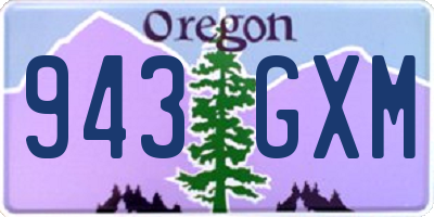 OR license plate 943GXM