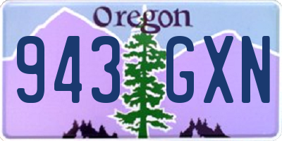OR license plate 943GXN
