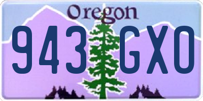 OR license plate 943GXO