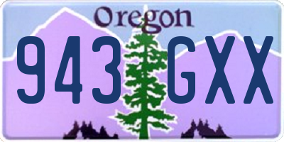 OR license plate 943GXX