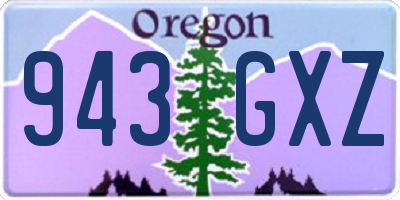 OR license plate 943GXZ