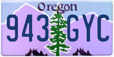 OR license plate 943GYC