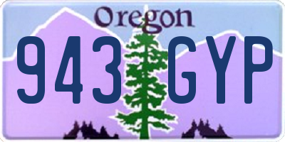 OR license plate 943GYP