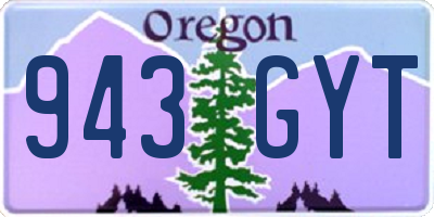 OR license plate 943GYT